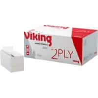 Essuie-mains Viking Standard Pliage en V Blanc 2 épaisseurs 15 Unités de 250 Feuilles