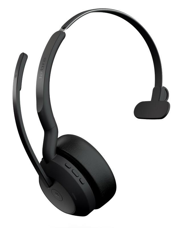 Jabra Evolve2 55 MS Draadloos Headset Over het hoofd USB, Bluetooth Met Bluetooth Nee Met microfoon Mono Zwart