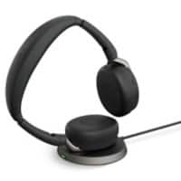 Micro casque Jabra Evolve2 Avec et sans fil Stéréo Sur tête USB Noir Bouton MS Teams intégré