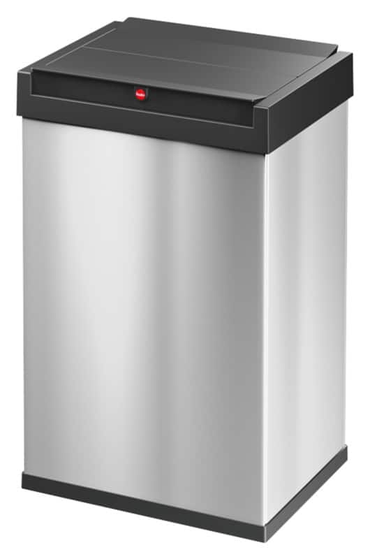 Hailo Big-Box Swing L Prullenbak met tuimeldeksel 35 l Zilver Kunststof, roestvrij staal
