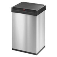 Poubelle à couvercle basculant Hailo Big-Box Swing L 35 L Argenté Acier inoxydable, Plastique
