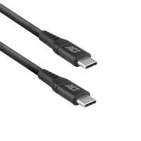 ACT Oplaadkabel USB-C mannelijk AC3025 Zwart 1 m
