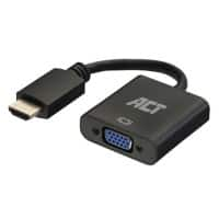 ACT VGA Female Adapterkabel HDMI Male AC7535 Zwart 15 cm