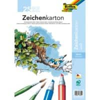 Papier à dessin Folia Blanc Carton A3 200 g/m² 8700 25 feuilles