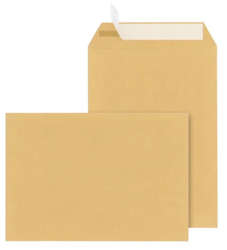 Viking Enveloppen Effen C5 229 (B) x 162 (H) mm Kleefstrip Bruin 90 g/m2 Pak van 500 stuks