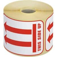 RAJA Étiquettes d'avertissement M-Cote Blanc, rouge 7,4 x 10,5 cm