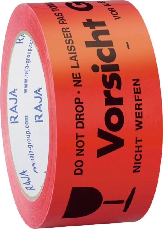 Bande de signalisation RAJA Rouge 50 mm (l) x 66 m (L) PP (Polypropylène)