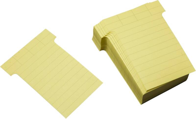 Ultradex T-kaartjes Narrow Lichtgeel 6,5 x 8,5 cm 100 stuks