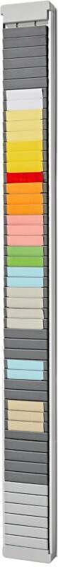 Planning pour fiches T Ultradex 35 slots Argenté 11,4 x 74 cm