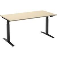 Bureau assis-debout Ceha SQ671 Noir 740 mm x 630-1 300 mm