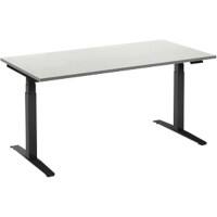 Bureau assis-debout Ceha SQ677 Noir 740 mm x 630-1 300 mm