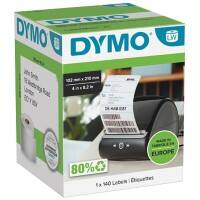 Étiquette d'adresse DYMO LabelWriter Authentique 2166659 Adhésif Noir sur Blanc 102 x 210 mm