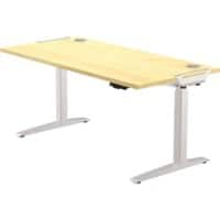 Bureau assis-debout Fellowes 9787101 Argenté, beige 126 x 64 - 126 cm