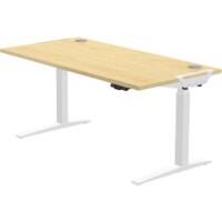 Bureau assis-debout Fellowes 9787301 Blanc, beige 126 x 64 - 126 cm