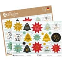 Avery Kerststickers Papier 18,5 cm 46 Stuks