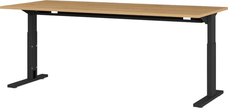 Bureau GERMANIA GW-Profi 2.0 4253-582 Chêne, Noir 1 800 mm (l) x 800 mm (p) x 750 mm (h)