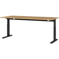 Bureau assis-debout GERMANIA GW-Profi 2.0 4253-582 Chêne, Noir 1 800 mm (l) x 800 mm (p) x 750 mm (h)