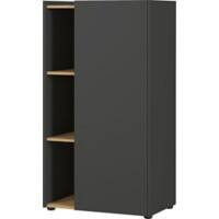 Armoire de classement GERMANIA Aggloméré recouvert de résine de mélamine Chêne, Gris foncé 620 x 420 x 1&nbsp;150 mm