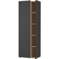 Armoire de classement GERMANIA Aggloméré recouvert de résine de mélamine Chêne, Gris foncé 620 x 420 x 1&nbsp;880 mm