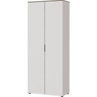 Armoire de classement GERMANIA 4221-573 Blanc, Noyer 810 mm (l) x 400 mm (p) x 1 970 mm (h)