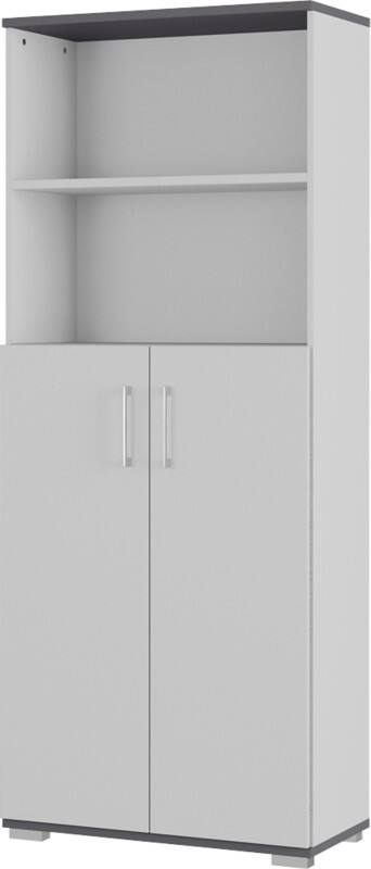 Armoire de classement GERMANIA GW-Profi 2.0 ABS (Acrylonitrile butadiène styrène), Aggloméré, Mélamine Non verrouillable 800 x 400 x 2000 mm Gris clair, graphite