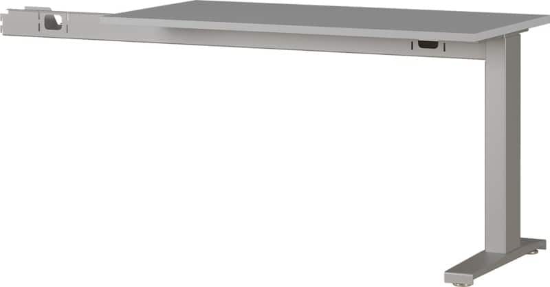 Germania bureau-uitbreiding 4241-583 lichtgrijs, zwart 1130 mm (B) X 600 mm (D) X 870 mm (H)