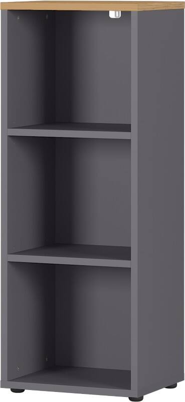 Germania boekenkast 4230-564 bruin, donkergrijs, eiken 450 mm (B) X 400 mm (D) X 1200 mm (H)