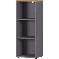 Bibliothèque GERMANIA 4230-564 Chêne, Gris foncé 450 x 400 x 1&nbsp;200 mm