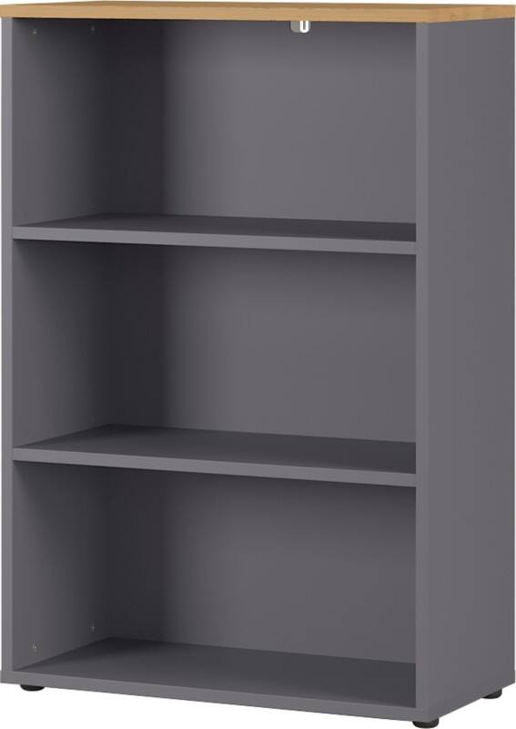 Germania boekenkast 4231-564 bruin, donkergrijs, eiken 800 mm (B) X 400 mm (D) X 1200 mm (H)