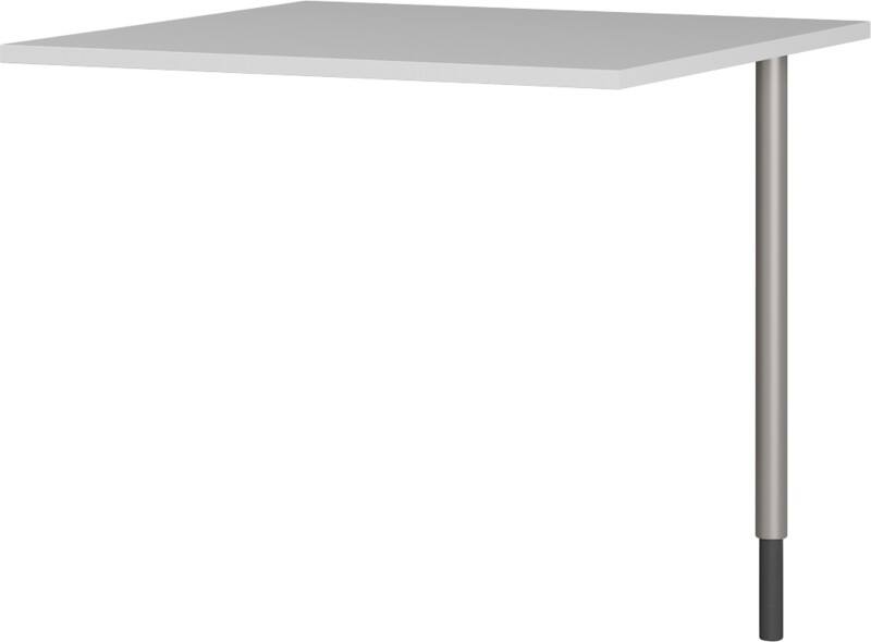 Extension de bureau GERMANIA 4255-583 Argenté, Gris clair 800 x 800 mm