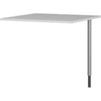 Extension de bureau GERMANIA 4255-583 Argenté, Gris clair 800 x 800 mm