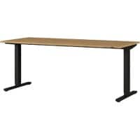 Bureau assis-debout GERMANIA 4244-582 Chêne, Noir 1 800 mm (l) x 800 mm (p)