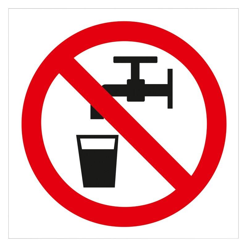 Panneau Seco Eau non potable Adhésif Plastique 20 x 20 cm P07SRP-200X200