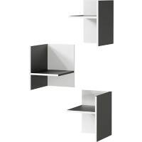 GERMANIA compartimentenset voor archiefkast 4258 4284-569 GW-Pasadena Grafiet, wit 270 x 350 x 370 mm