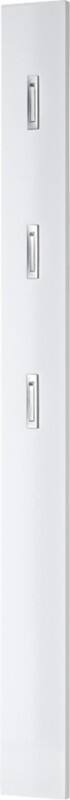 Portemanteau mural GERMANIA 3255-84 3 patères Ultra-brillant 15 x 4 x 170 cm Blanc