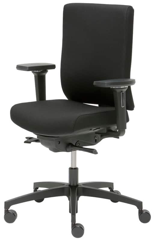 Chaise de bureau Dauphin Mécanisme synchrone Tissu Accoudoirs 4D Noir 125 kg AJ 4845_L_NPR NL5