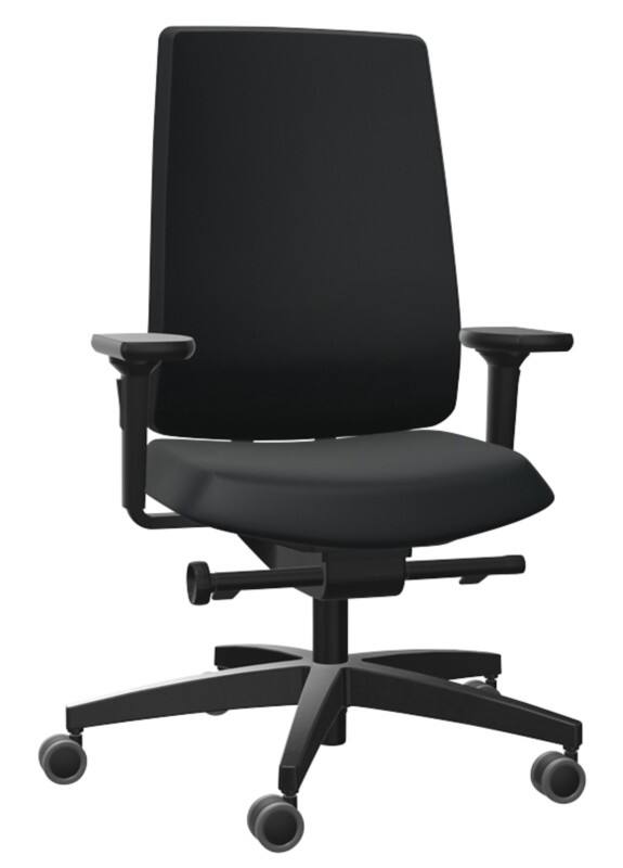 Dauphin Indeed NPR Bureaustoel Synchroonmechanisme Stof 4D armleuning Zwart 150 kg ID 7045 NL1