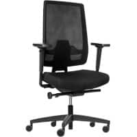 Chaise de bureau Dauphin Indeed NPR Mécanisme synchrone Accoudoirs 4D Assise réglable en hauteur Tissu Noir 410 mm - 550 mm 125 kg ID 7055 NL3