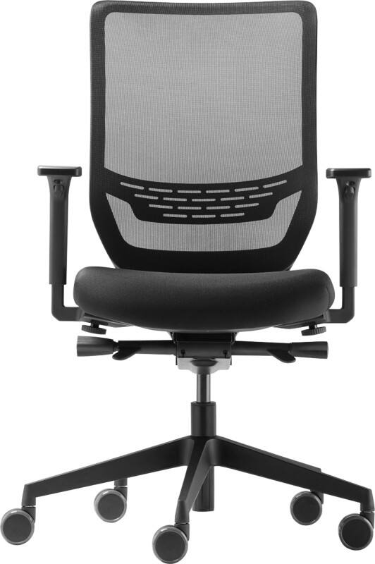 Trendoffice to-sync pro Bureaustoel Synchroonmechanisme Stof 2D armleuning Zwart 125 kg SC 9242 NL12