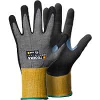 TEGERA Nitril Handschoenen 8807-11 CRF Technologie, glasvezeldraad, nylon, spandex, nitrilschuim Maat 11 Grijs, geel Pak van 6