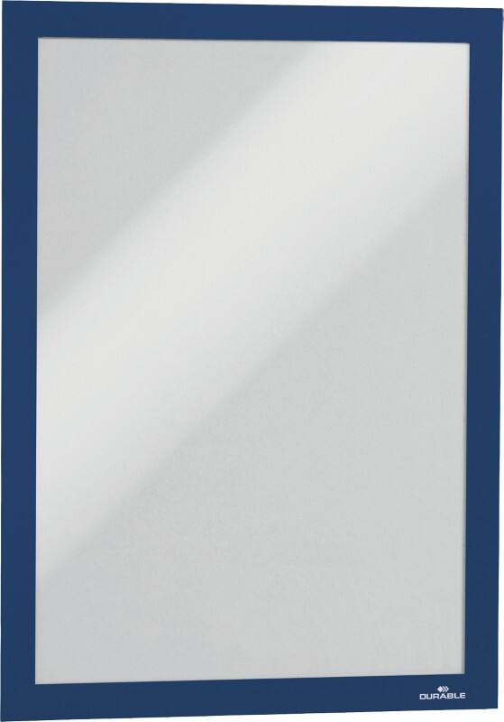 Cadre d'affichage DURABLE Duraframe A4 Adhésif Bleu foncé Adhésif PVC (Polychlorure de vinyle) 488207 23,6 (L) x 0,3 (P) x 32,3 (H) cm 10 Unités