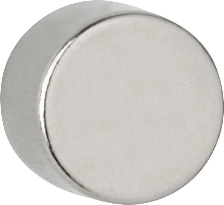 Maul Neodymium Rond Magneten Lichtzilver 5.3 kg draagkracht 12 mm 4 Stuks