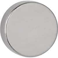 Maul Neodymium Rond Magneten Lichtzilver 4.5 kg draagkracht 15 mm 4 Stuks