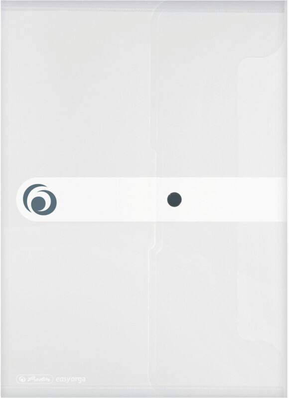 herlitz easy orga to go Documentmap docfoldPP Drukknop Polypropeen Portret 23,9 (B) x 32,9 (D) x 0,6 (H) cm Transparant 11206653
