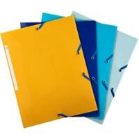 Exacompta BEE BLUE 3-klepsmap 55110E A4 staand PP (Polypropeen) Elastiek 24 (B) x 0,2 (D) x 32 (H) cm Kleurenassortiment 4 Stuks
