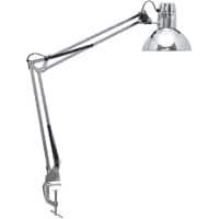 Maul MAULstudy Vrijstaand Bureaulamp LED E27 (zonder lamp) Lichtzilver Netstroom 170 x 595 x 440 mm