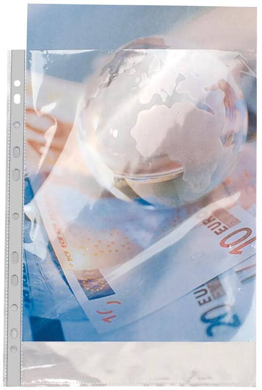 Pochettes perforées Exacompta A4 Lisse Transparent 90 microns PP (Polypropylène) Ouverture par le haut 5920E 50 unités
