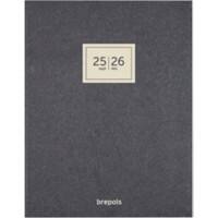 Agenda Brepols 2025 1 Semaine sur 2 pages 21,5 (L) x 27,6 (H) cm Anthracite