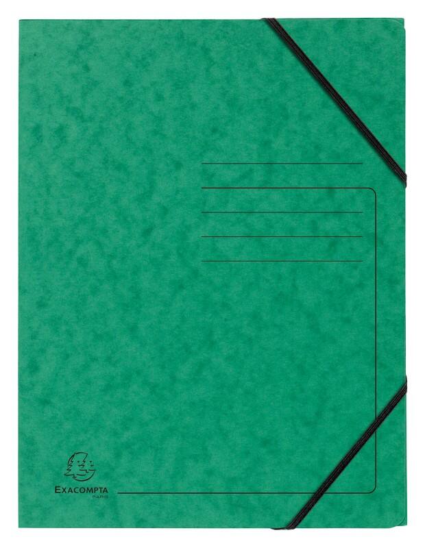 Farde Exacompta 555413E Élastique Carton pressé marbré Vert 24 (l) x 0,3 (p) x 32 (h) 25 unités
