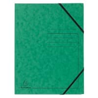 Map Exacompta 555413E Gewafeld karton Elastiek 24 (B) x 0,3 (D) x 32 (H) cm Groen Pak van 25